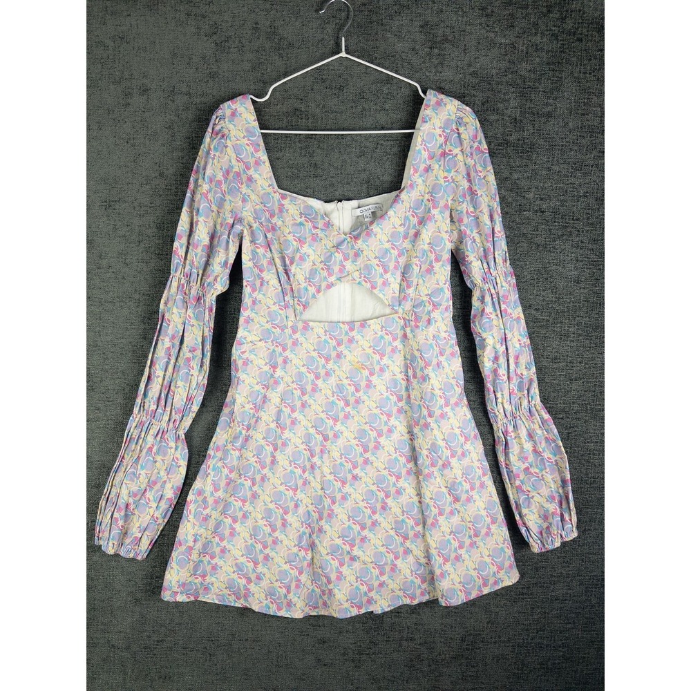 Olivia‎ Rubin Eloise Mini Dress Womens 10 Summer Abstract Pastel